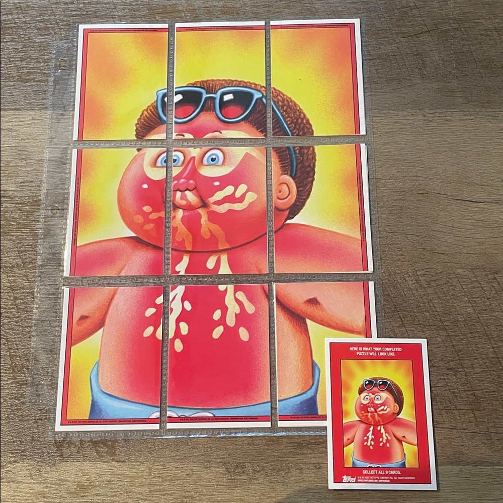Garbage Pail Kids GPK Go on Vacation Sun Bernie and Tanner Lines Puzzle Poster